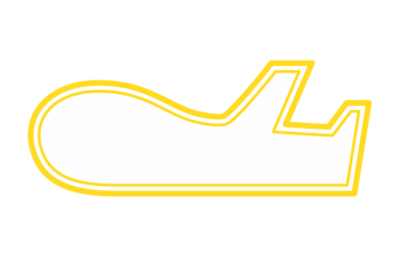 飛行機形フレーム（二重線枠）