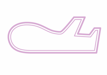 飛行機形フレーム（二重線枠）