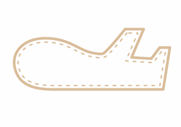 飛行機形フレーム（ステッチライン枠）