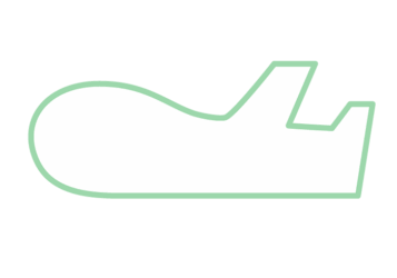 飛行機形フレーム（シンプル線枠）