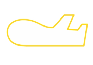 飛行機形フレーム（シンプル線枠）