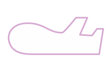 飛行機形フレーム（シンプル線枠）