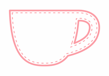 カップ形フレーム（ステッチライン枠）