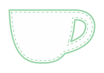 カップ形フレーム（ステッチライン枠）