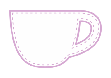 カップ形フレーム（ステッチライン枠）