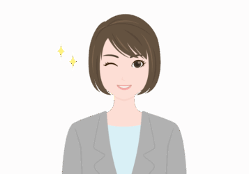 表情(スーツ女性のウインク) 表情(スーツ女性のウインク)