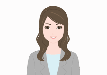 スーツ女性の髪形（ウェーブヘアー）
