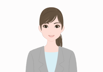 スーツ女性の髪形（まとめ髪）