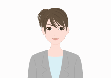 スーツ女性の髪形（まとめ髪）